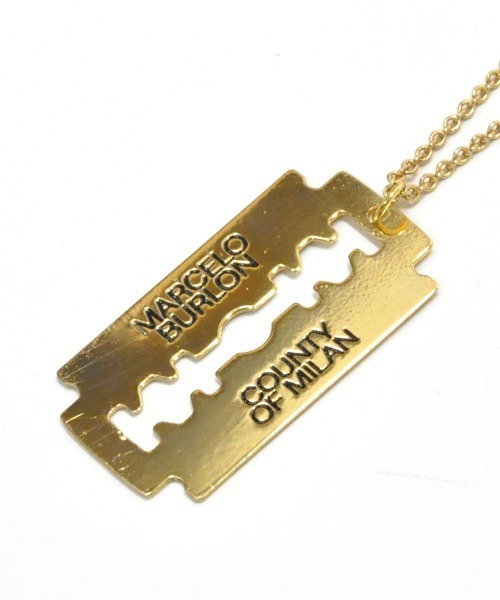 MARCELO BURLON（マルセロ・バーロン）の「【MARCELO BURLON】BLADE NECKLACE（ネックレス・メンズ・ゴールド・F）」の4枚目の写真