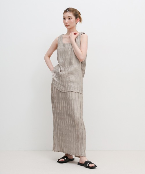 select MOCA(セレクトモカ)の「ノースリーブクリンクルセットアップ(セットアップ・レディース・ブラック/ブルー/グレイッシュベージュ・FREE)」の22枚目の写真