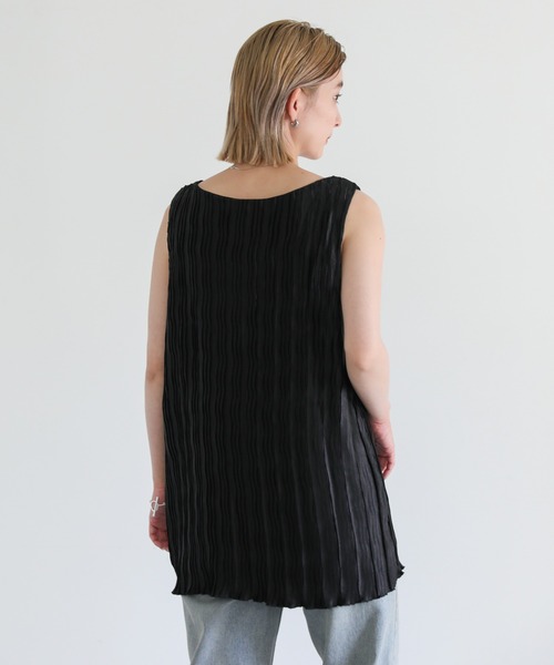 select MOCA（セレクトモカ）の「ノースリーブクリンクルセットアップ（セットアップ・レディース・ブラック/ブルー/グレイッシュベージュ・FREE）」の17枚目の写真