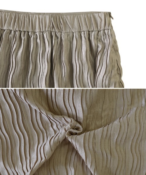 select MOCA（セレクトモカ）の「ノースリーブクリンクルセットアップ（セットアップ・レディース・ブラック/ブルー/グレイッシュベージュ・FREE）」の7枚目の写真