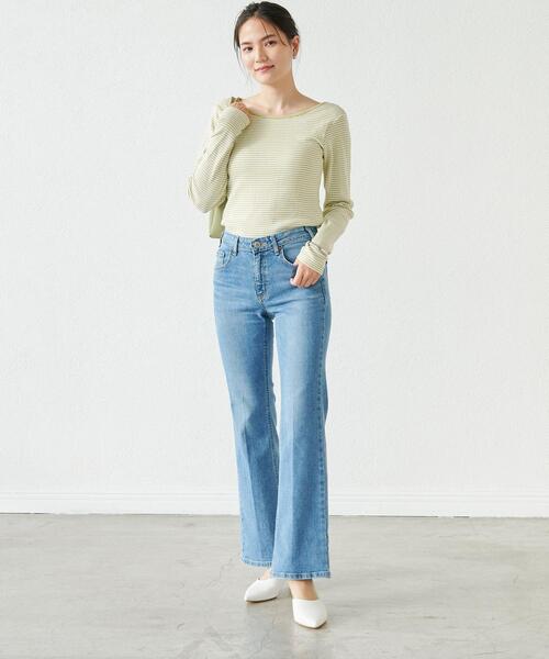 SOMETHING（サムシング）の「＜SOMETHING (サムシング)＞ LISA フレア デニム パンツ（デニムパンツ・レディース・ライトブルー/ネイビー・XS/M/S）」の3枚目の写真