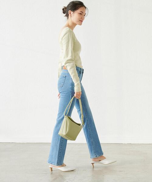 SOMETHING（サムシング）の「＜SOMETHING (サムシング)＞ LISA フレア デニム パンツ（デニムパンツ・レディース・ライトブルー/ネイビー・XS/M/S）」の7枚目の写真