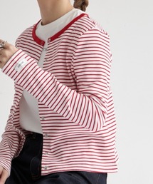 リングスナップボーダーTシャツ/2WAY着用可能
