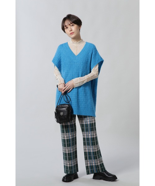 ROSE BUD（ローズバッド）の「ニットベスト（ベスト・レディース・ブルー・FREE）」の4枚目の写真