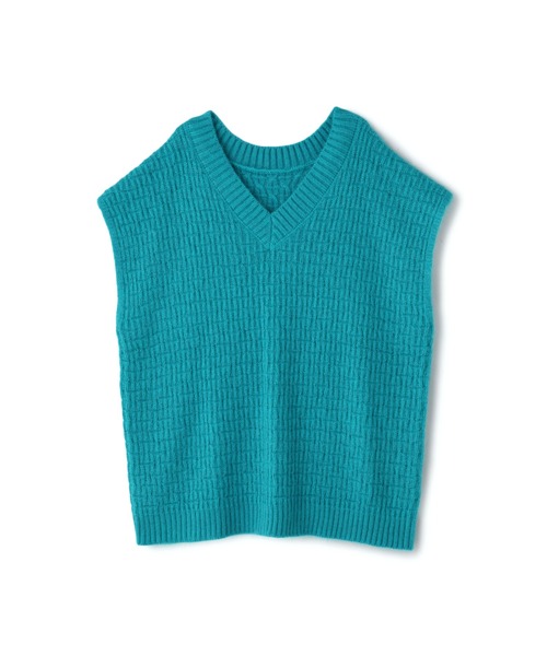 ROSE BUD（ローズバッド）の「ニットベスト（ベスト・レディース・ブルー・FREE）」の6枚目の写真