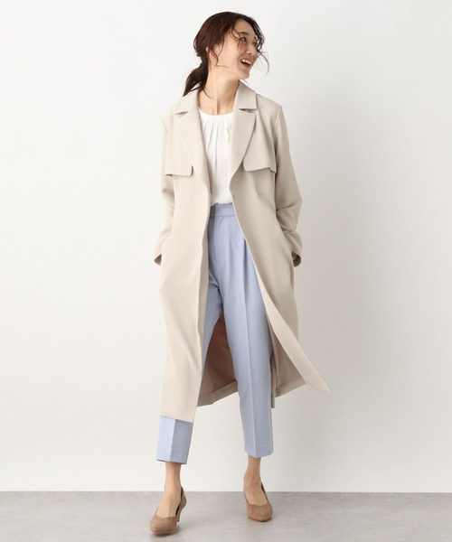 LEPSIM（レプシィム）の「キレイめトレンチコート　257839（トレンチコート・レディース・ブラック/ベージュ・MEDIUM/LARGE）」の4枚目の写真