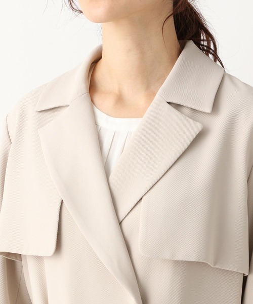 LEPSIM（レプシィム）の「キレイめトレンチコート　257839（トレンチコート・レディース・ブラック/ベージュ・MEDIUM/LARGE）」の8枚目の写真