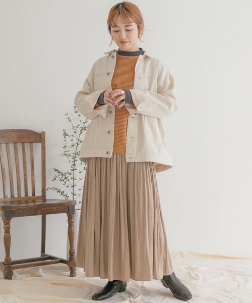 ITEMS URBANRESEARCH（アイテムズ アーバンリサーチ）の「チンツフレアスカート（スカート・レディース・チャコールグレー/ベージュ/グリーン・FREE）」の20枚目の写真