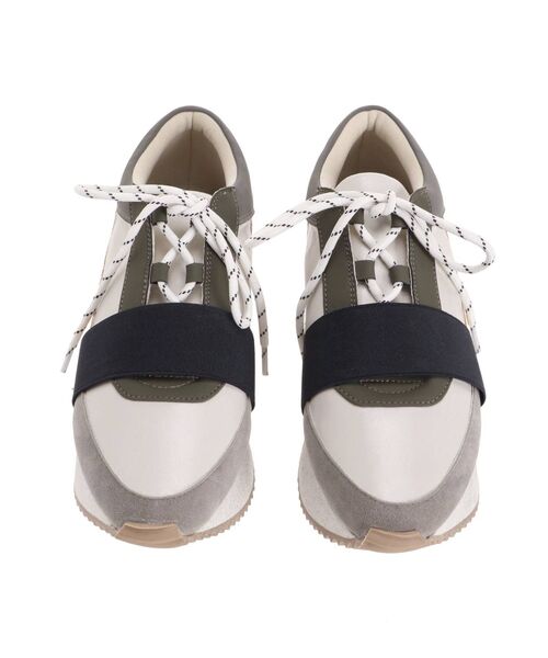 ELENDEEK（エレンディーク）の「プラットフォームスニーカー（スニーカー・レディース・ミント/ネイビー/ブラック/カーキ/ライトベージュ・2/1/3）」の6枚目の写真