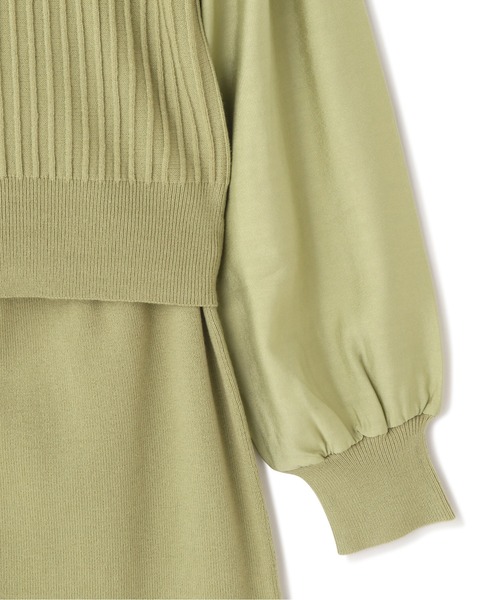 N.（N. Natural Beauty Basic）（エヌエヌナチュラルビューティーベーシック）の「◆ドッキングニットセットアップ（ワンピース・レディース・イエロー/ベージュ/グレー・MEDIUM）」の22枚目の写真