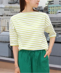ORCIVAL/オーシバル　40/2 ボートネックドロップショルダーハーフスリーブ　ボーダー BOATNECK DROP SHOULDER HALFSLEEVE BORDER OR-C0065 BFJ