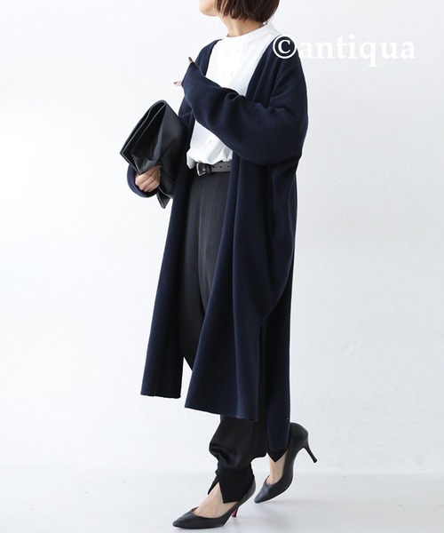 antiqua(アンティカ)の「美脚見せ叶う♪リブ付きサテン生地パンツ(その他パンツ・レディース・ブラック/グレー/カーキ・M/L)」の11枚目の写真