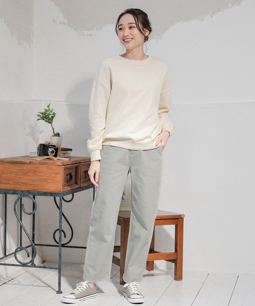 Honeys（ハニーズ）の「デニムストレートパンツ（デニムパンツ・レディース・インディゴブルー/ブルー/アイボリー/モカ/グリーン系その他・SS/S/M/L）」の15枚目の写真