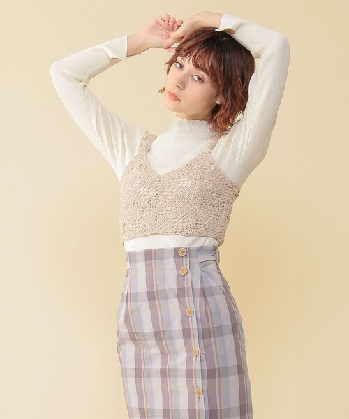 DEICY（デイシー）の「パッチワークビスチェセットニット（ニット  