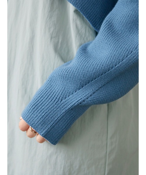 armonia(アルモニーア)の「armonia.短丈ニットカーデ(カーディガン/ボレロ・レディース・ベージュ/ブルー・FREE)」の9枚目の写真