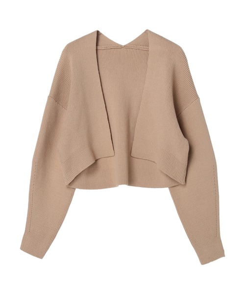 armonia(アルモニーア)の「armonia.短丈ニットカーデ(カーディガン/ボレロ・レディース・ベージュ/ブルー・FREE)」の4枚目の写真