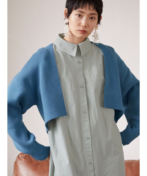 armonia(アルモニーア)の「armonia.短丈ニットカーデ(カーディガン/ボレロ・レディース・ベージュ/ブルー・FREE)」の21枚目の写真