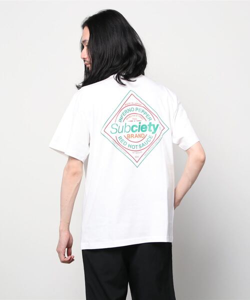 Subciety（サブサエティ）の「PEPPER TEE（Tシャツ/カットソー・メンズ・ホワイト/カーキ/ブラック・X-LARGE/MEDIUM/XX-LARGE/SMALL/LARGE）」の17枚目の写真