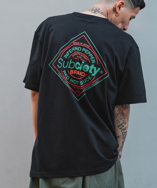 Subciety（サブサエティ）の「PEPPER TEE（Tシャツ/カットソー・メンズ・ホワイト/カーキ/ブラック・X-LARGE/MEDIUM/XX-LARGE/SMALL/LARGE）」の3枚目の写真