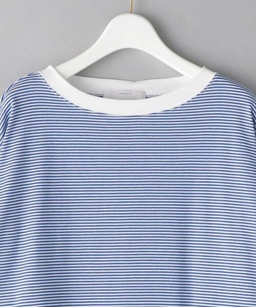 SUPP. no one else （サップノーワンエルス）の「＜SUPP.NO ONE ELSE＞レイヤード ボーダーカットソー プルオーバー -ウォッシャブル-（Tシャツ/カットソー・レディース・ライトブルー/ブラック・FREE）」の4枚目の写真