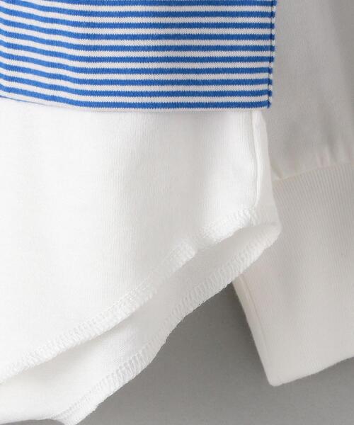 SUPP. no one else （サップノーワンエルス）の「＜SUPP.NO ONE ELSE＞レイヤード ボーダーカットソー プルオーバー -ウォッシャブル-（Tシャツ/カットソー・レディース・ライトブルー/ブラック・FREE）」の6枚目の写真