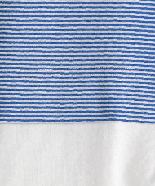 SUPP. no one else （サップノーワンエルス）の「＜SUPP.NO ONE ELSE＞レイヤード ボーダーカットソー プルオーバー -ウォッシャブル-（Tシャツ/カットソー・レディース・ライトブルー/ブラック・FREE）」の7枚目の写真