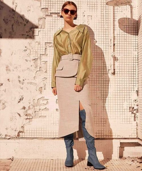 REDYAZEL（レディアゼル）の「コルセットベルト×タイトスカート（スカート・レディース・オレンジ/グリーン/グレー・SMALL/MEDIUM/XS）」の22枚目の写真