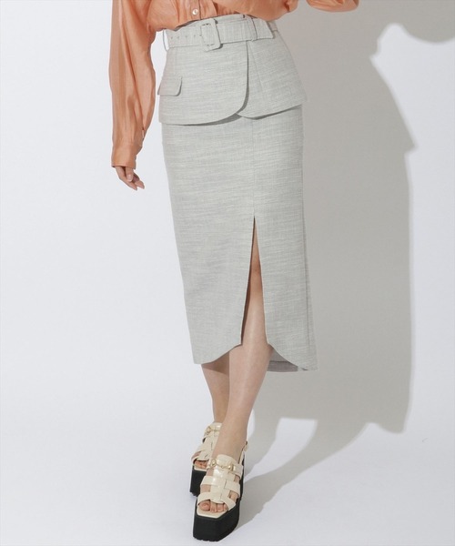 REDYAZEL（レディアゼル）の「コルセットベルト×タイトスカート（スカート・レディース・オレンジ/グリーン/グレー・SMALL/MEDIUM/XS）」の18枚目の写真