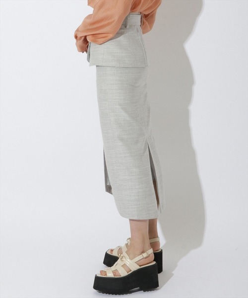 REDYAZEL（レディアゼル）の「コルセットベルト×タイトスカート（スカート・レディース・オレンジ/グリーン/グレー・SMALL/MEDIUM/XS）」の11枚目の写真