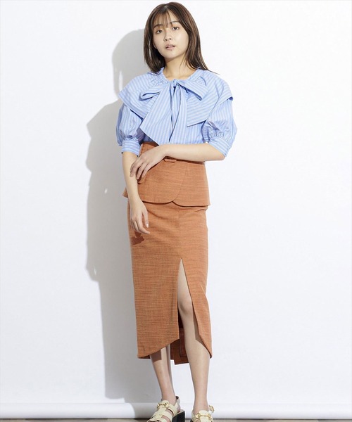 REDYAZEL（レディアゼル）の「コルセットベルト×タイトスカート（スカート・レディース・オレンジ/グリーン/グレー・SMALL/MEDIUM/XS）」の9枚目の写真