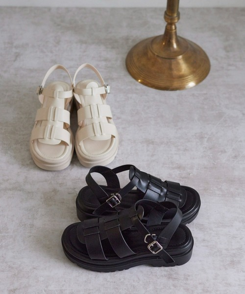Fabby fabby（ファビィーファビィー）の「グルカスポーツサンダル / グルカサンダル（サンダル・レディース・ブラック/オフホワイト・MEDIUM/LARGE/SMALL）」の20枚目の写真