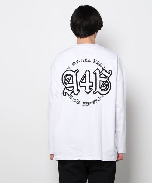 A4A(エーフォーエー)の「A4A/エーフォーエー/STUDIUM LST/スタジアムロングスリーブTシャツ(Tシャツ/カットソー・メンズ・ホワイト/ブラック・LARGE/MEDIUM)」の5枚目の写真