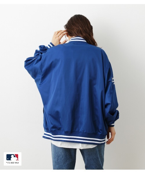 RODEO CROWNS WIDE BOWL（ロデオクラウンズワイドボウル）の「MLB TEAM スタジアムブルゾン（スタジャン・レディース・グリーン/ネイビー/ブルー・FREE）」の10枚目の写真