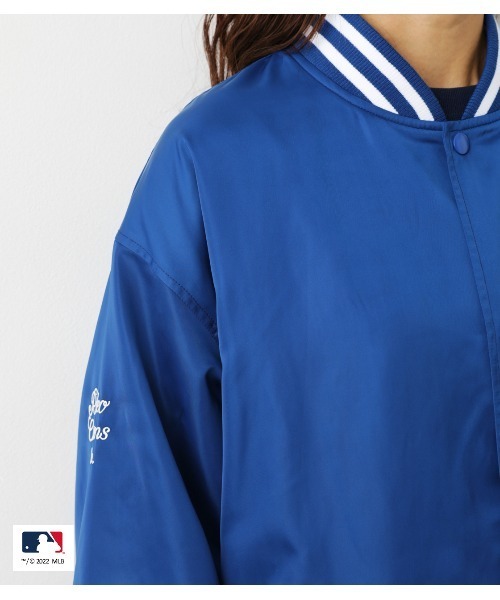 RODEO CROWNS WIDE BOWL（ロデオクラウンズワイドボウル）の「MLB TEAM スタジアムブルゾン（スタジャン・レディース・グリーン/ネイビー/ブルー・FREE）」の12枚目の写真