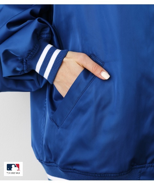 RODEO CROWNS WIDE BOWL（ロデオクラウンズワイドボウル）の「MLB TEAM スタジアムブルゾン（スタジャン・レディース・グリーン/ネイビー/ブルー・FREE）」の17枚目の写真