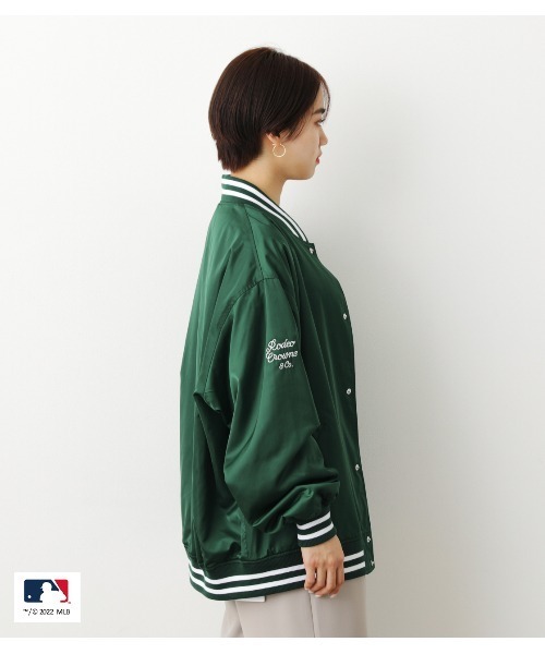 RODEO CROWNS WIDE BOWL（ロデオクラウンズワイドボウル）の「MLB TEAM スタジアムブルゾン（スタジャン・レディース・グリーン/ネイビー/ブルー・FREE）」の20枚目の写真