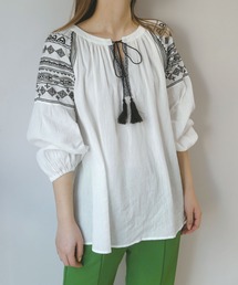 CORNERS | 楊柳刺繍チュニックブラウス(シャツ/ブラウス)