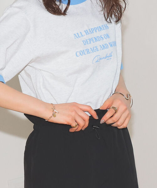 BeAMS DOT(ビームスドット)の「【WEB限定】BeAMS DOT / ロゴ リンガー Tシャツ(Tシャツ/カットソー・レディース・サックスブルー/グリーン・FREE)」の11枚目の写真