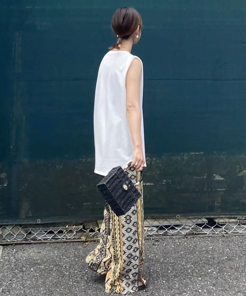 CORNERS（コーナーズ）の「CORNERS by KR　エスニックストライプワイドパンツ（その他パンツ・レディース・レッド/ピンク/イエロー/ブルー・M/L）」の19枚目の写真