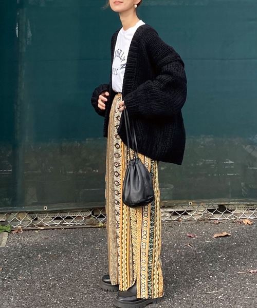 CORNERS（コーナーズ）の「CORNERS by KR　エスニックストライプワイドパンツ（その他パンツ・レディース・レッド/ピンク/イエロー/ブルー・M/L）」の20枚目の写真