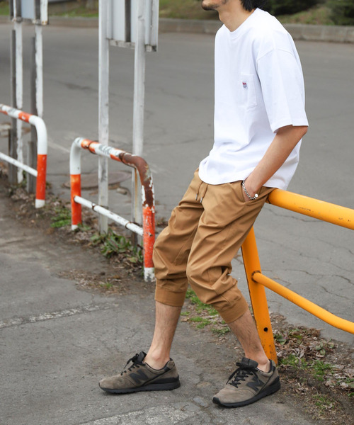 ZIP FIVE（ジップファイブ）の「【ZIP FIVE】ストレッチデニム・ツイル　クロップドトラックパンツ　イージークロップドジョガーパンツ（デニムパンツ・メンズ・キャメル/ブラック/ネイビー/ブルー系/カーキ/ブルー/ベージュ/オフホワイト・MEDIUM/X-LARGE/LARGE/SMALL）」の10枚目の写真