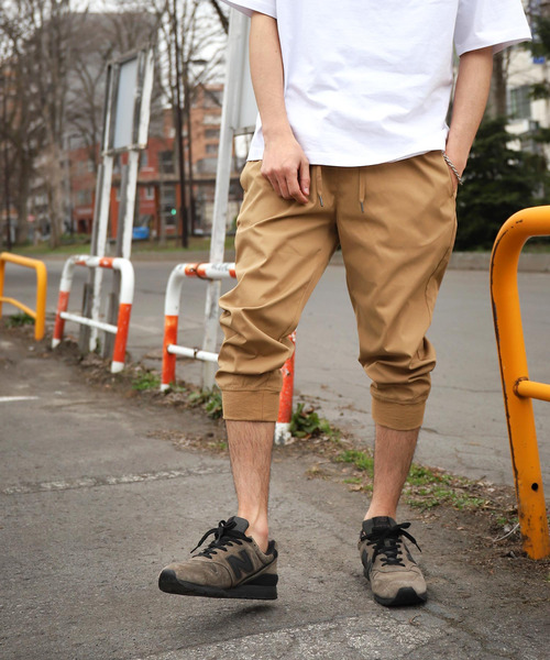 ZIP FIVE（ジップファイブ）の「【ZIP FIVE】ストレッチデニム・ツイル　クロップドトラックパンツ　イージークロップドジョガーパンツ（デニムパンツ・メンズ・キャメル/ブラック/ネイビー/ブルー系/カーキ/ブルー/ベージュ/オフホワイト・MEDIUM/X-LARGE/LARGE/SMALL）」の19枚目の写真