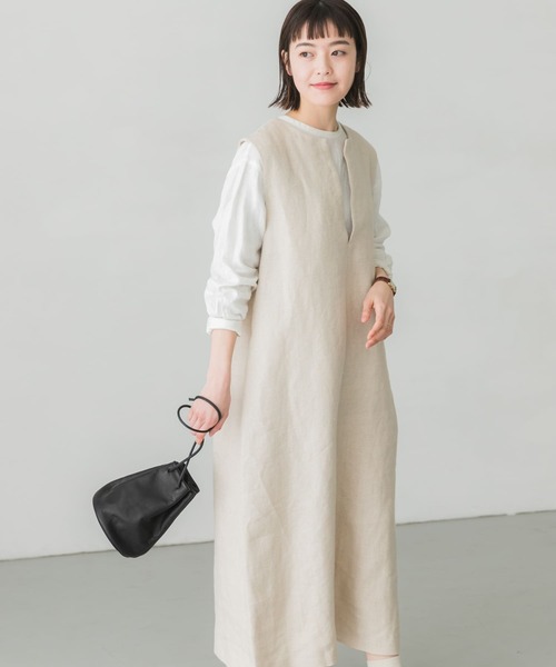 かぐれ（カグレ）の「リネンボックスワンピース（ワンピース）」 - WEAR