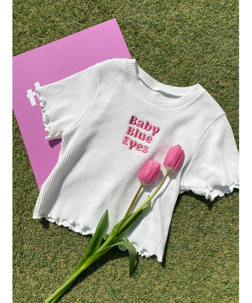 WC（ダブル シー）の「ロゴリブメロウT（Tシャツ/カットソー・レディース・ブラック/ブルー/ピンク・FREE）」の3枚目の写真