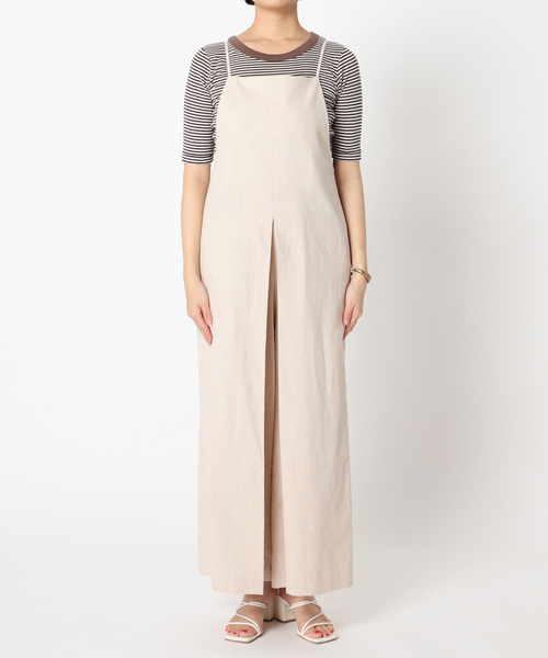 HTS コットンリネン　オーバーオール HTS コットンリネンオーバーオール