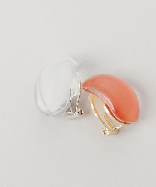 JEANASIS（ジーナシス）の「クリアスクエアイヤリング/276343（イヤリング・レディース・オレンジ/クリア・FREE）」の4枚目の写真