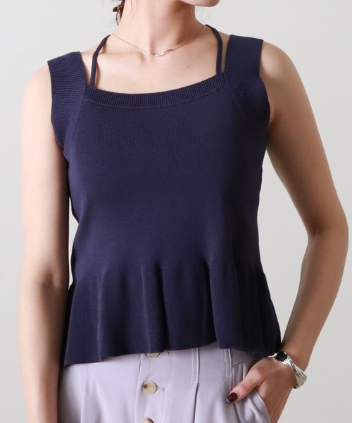 Cheek(チーク)の「ホルターネックニットプルオーバー(ニット/セーター・レディース・ネイビー/レッド/アイボリー・MEDIUM)」の20枚目の写真