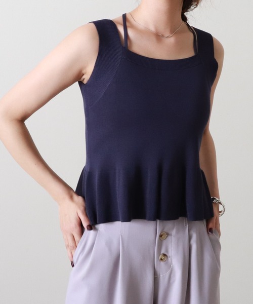 Cheek(チーク)の「ホルターネックニットプルオーバー(ニット/セーター・レディース・ネイビー/レッド/アイボリー・MEDIUM)」の21枚目の写真