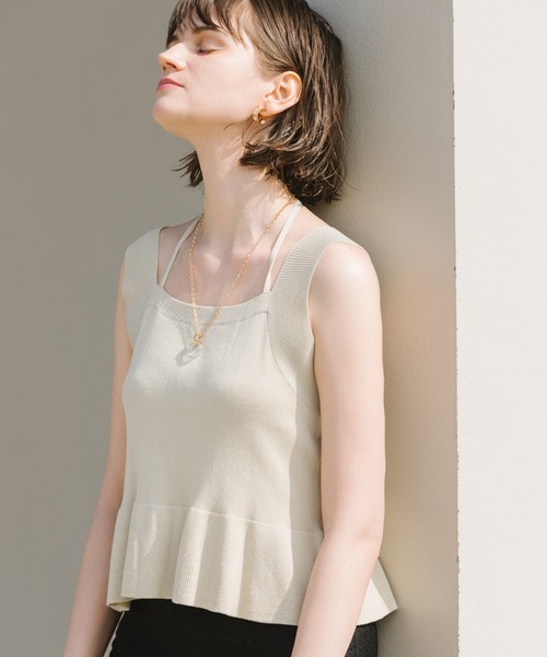 Cheek(チーク)の「ホルターネックニットプルオーバー(ニット/セーター・レディース・ネイビー/レッド/アイボリー・MEDIUM)」の5枚目の写真