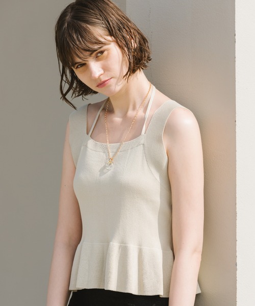 Cheek(チーク)の「ホルターネックニットプルオーバー(ニット/セーター・レディース・ネイビー/レッド/アイボリー・MEDIUM)」の6枚目の写真